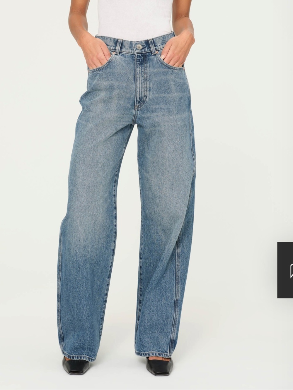 DL1961 Taylor Relaxed Barrel Leg Jeans 25 Wide Leg Straight Leg
